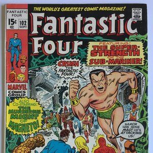 Fantastic Four #102 (Sep 1970, Marvel) Co-starring Magneto!